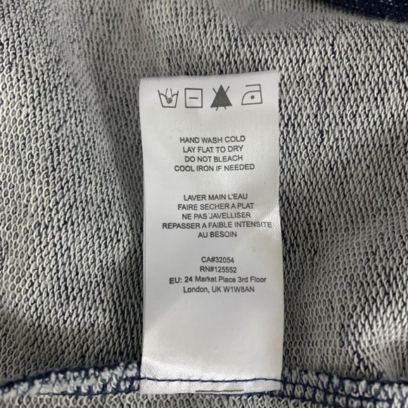 Anthropologie Dolan Chambray Open Cardigan Size Medium Jacket Blue Roll - Picture 10 of 10